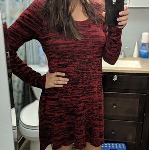 Red sweater dress
